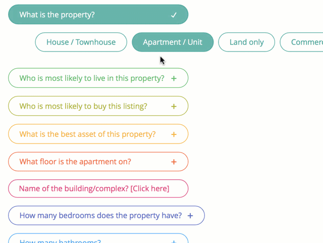 Realwords form for real estate agents