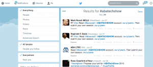 Search Twitter using hashtags